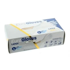 EuroGloves Latex Handschoen L (8-9) 100 Stuks